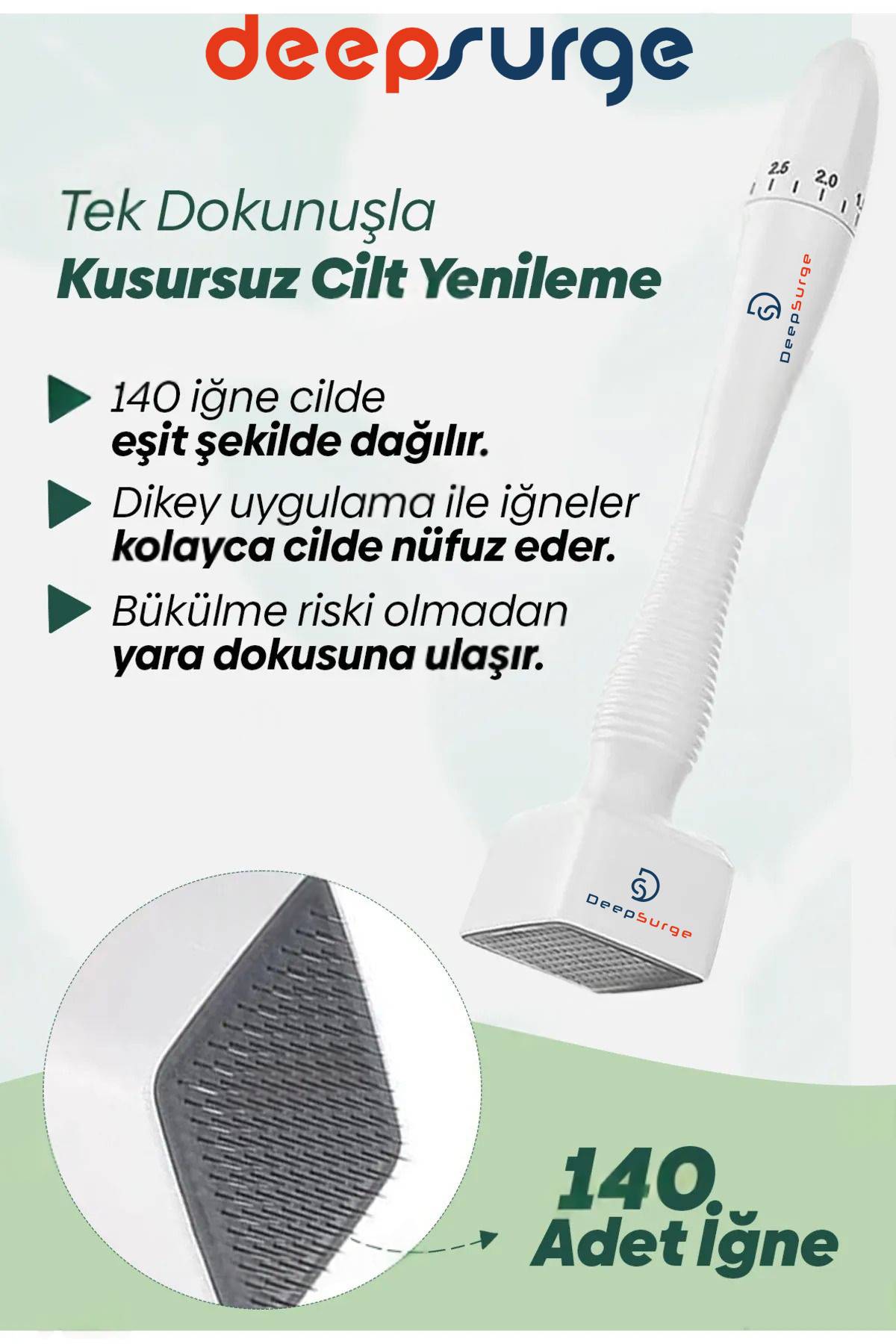 Ayarlanabilir İğne Ölçülü (0.25-3.0mm) Derma Stamp