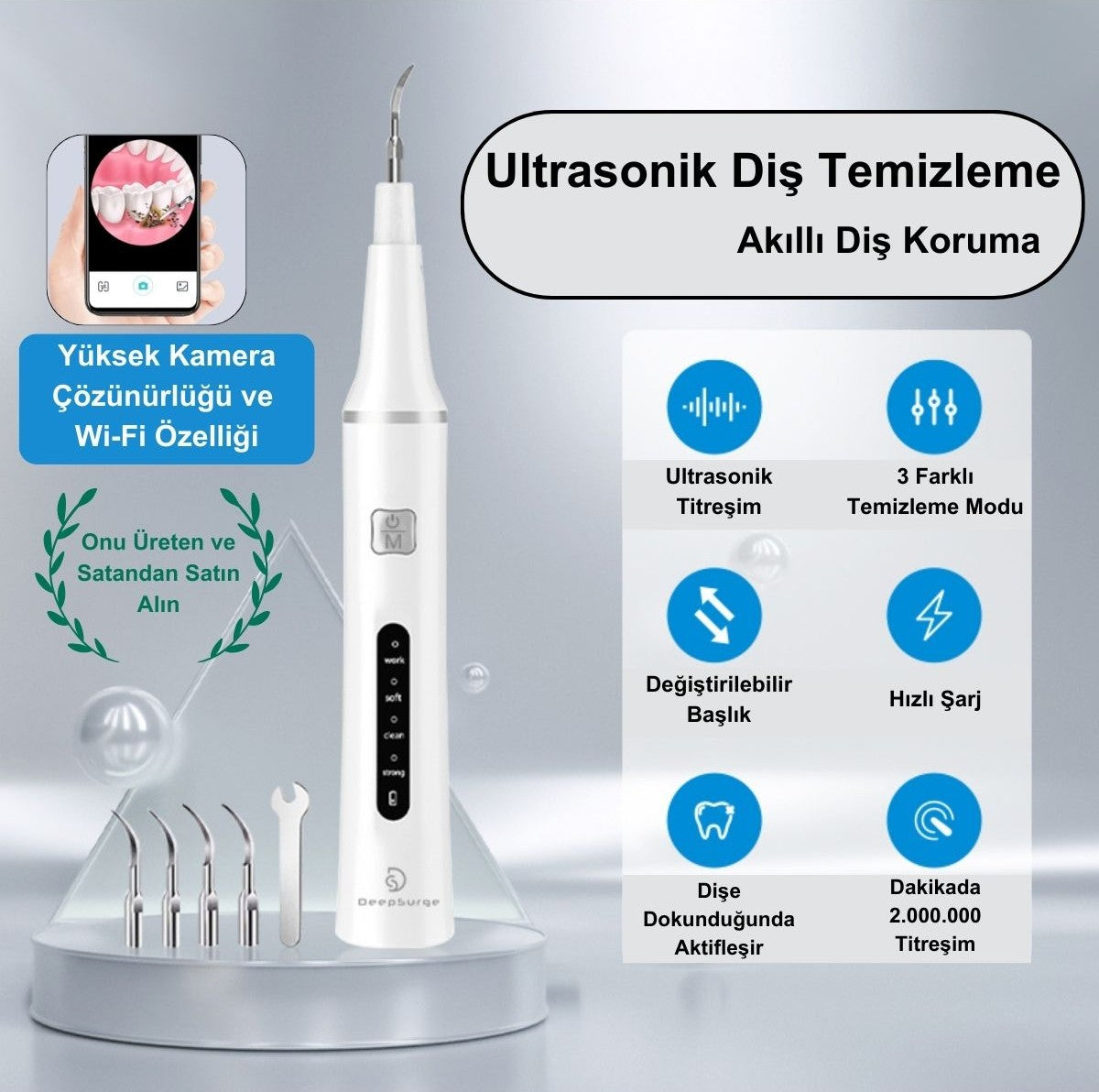 DS2 Kameralı Diş Taşı Temizleme Cihazı