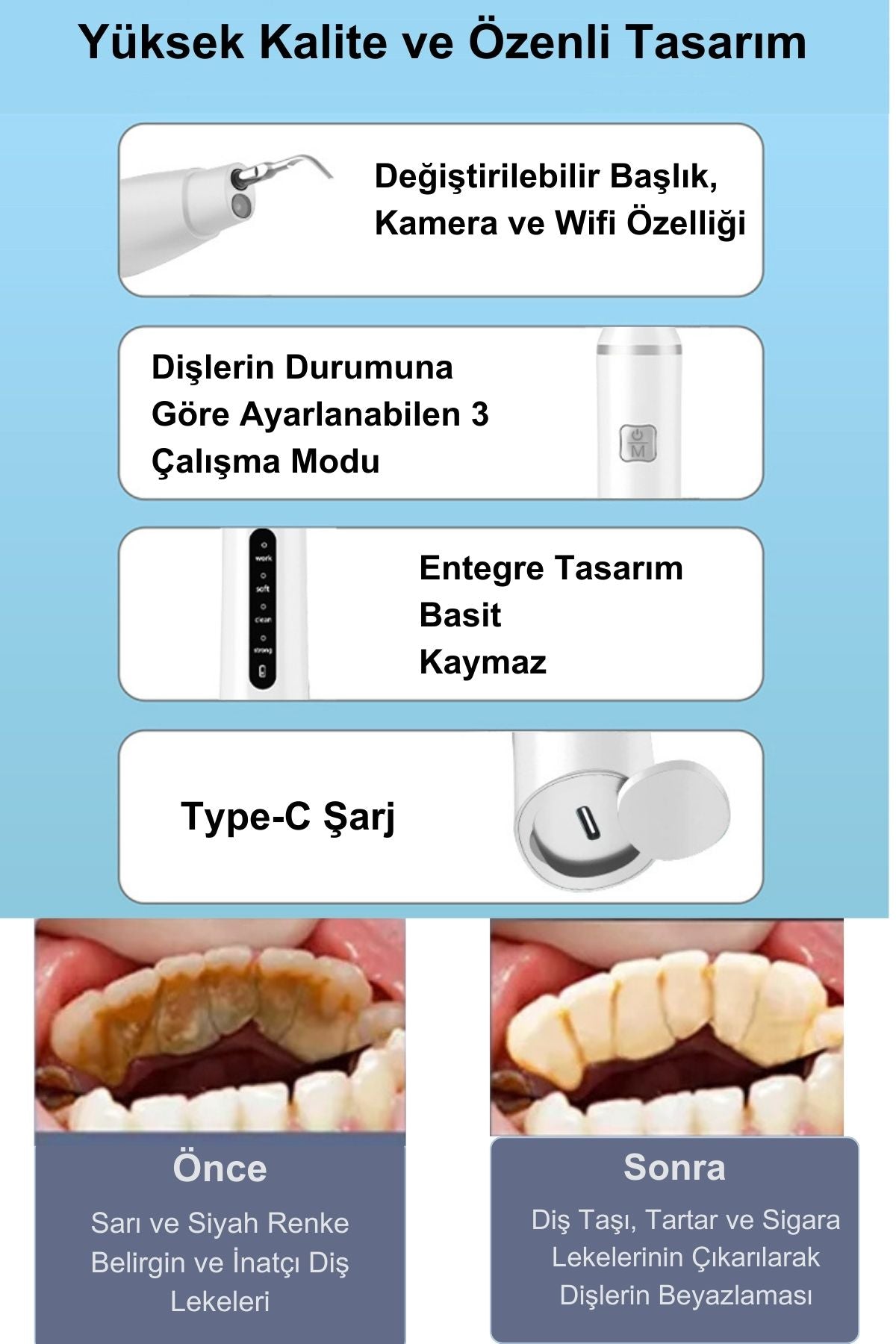 DS2 Kameralı Diş Taşı Temizleme Cihazı