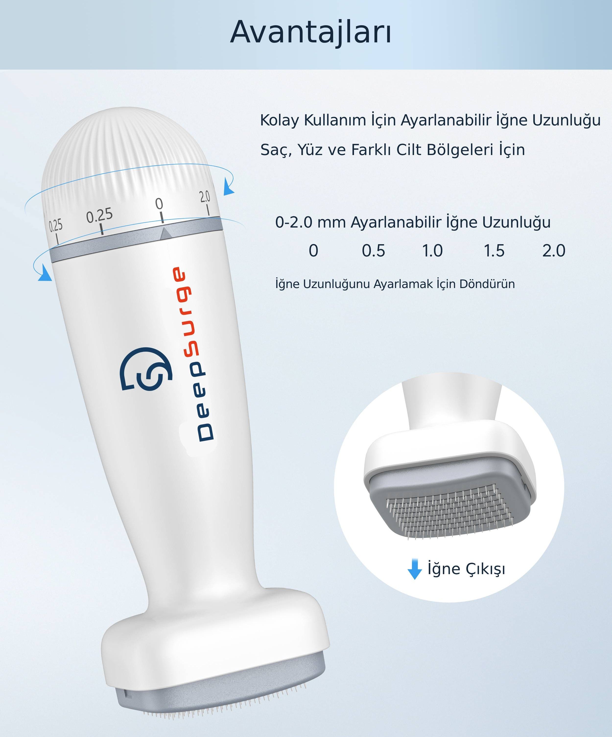 Ayarlanabilir İğne Ölçülü Derma Stamp