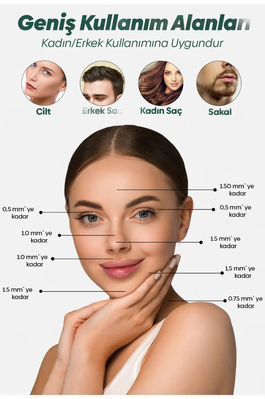 Ayarlanabilir İğne Ölçülü Derma Stamp
