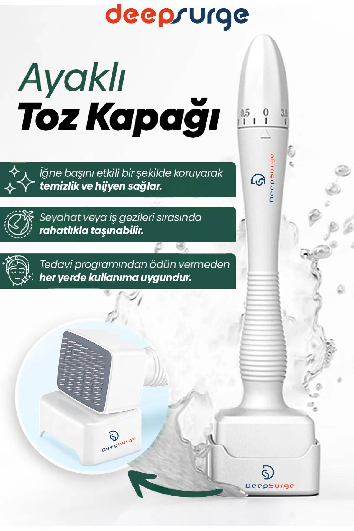 Ayarlanabilir İğne Ölçülü (0.25-3.0mm) Derma Stamp