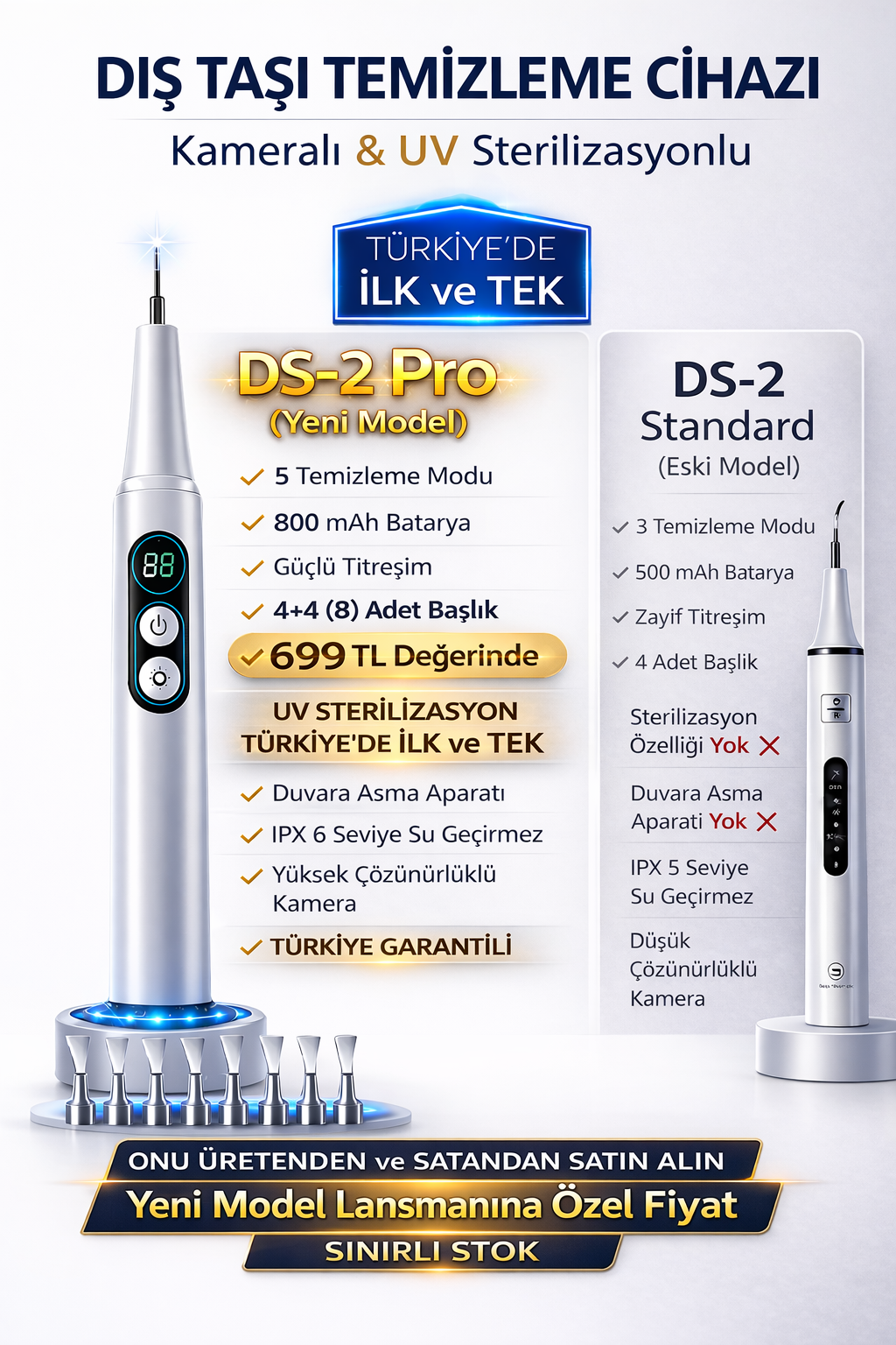 DS2 Kameralı Diş Taşı Temizleme Cihazı